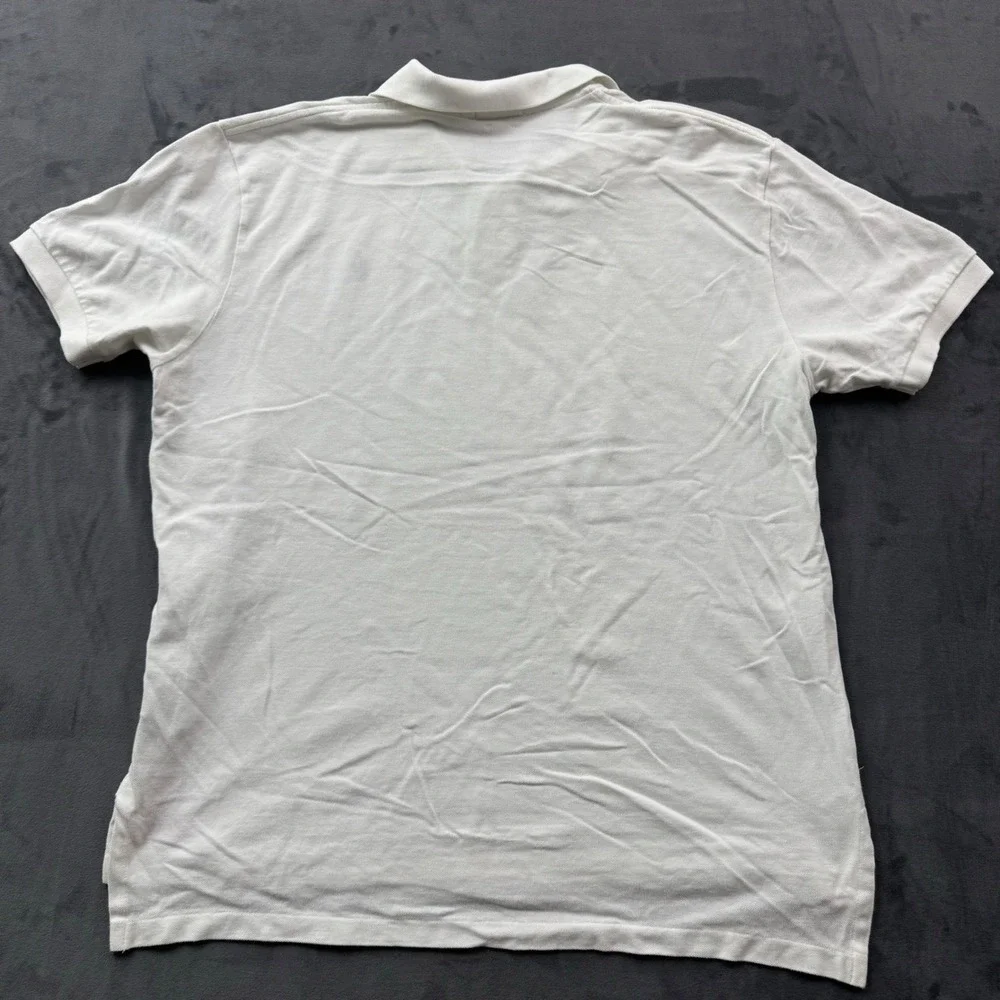 Polo Ralph Lauren Mens XL White Classic Fit Short Sleeve Pique Polo Shirt